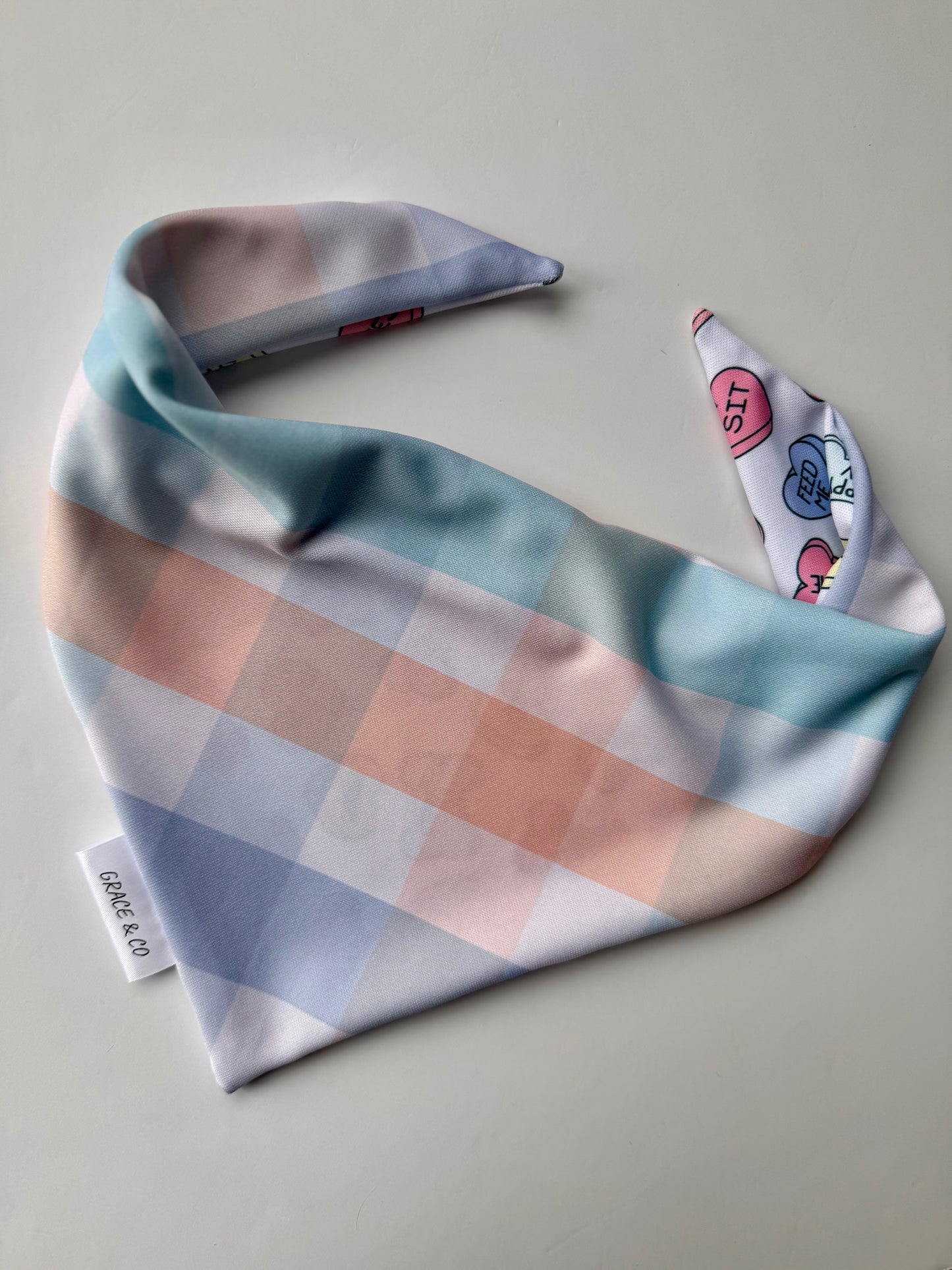 Pup Candy Hearts: 2 in 1 Pup Bandana