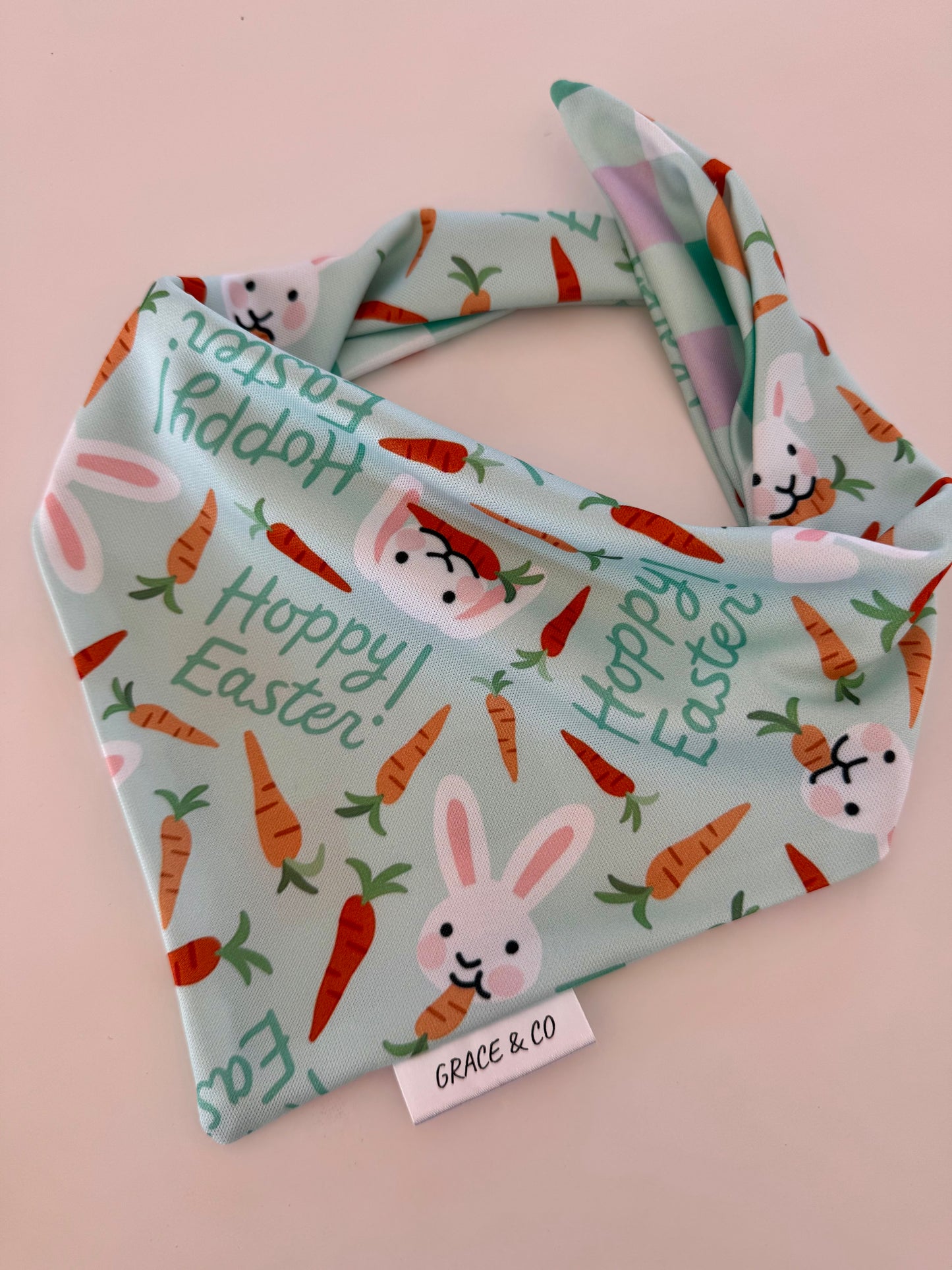 Hoppy Easter: 2 in 1 Double Sided Dog Bandana