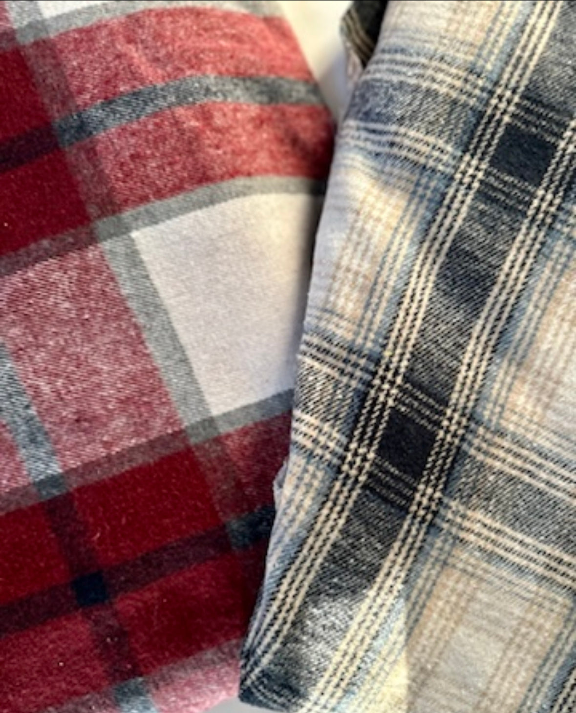 Burgundy and Blue Cozy Flannel Christmas Plaid, Dog Bandana