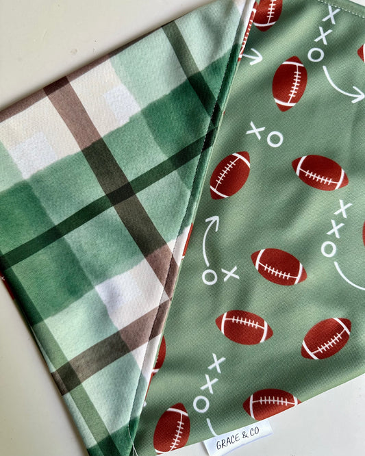 Football SZN, double sided dog bandana; water resistant