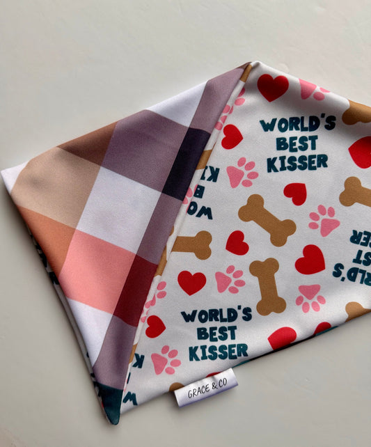 World’s Best Kisser: 2 in 1 Pup Bandana