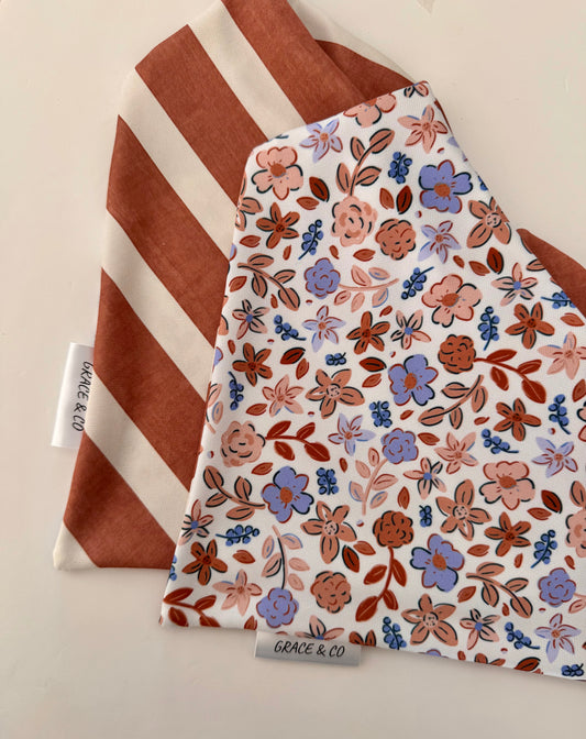 Spring Flowers: 2 in 1, Double Sided Dog Bandana