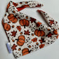 Autumn Leaves & Acorns; 2 in 1 Double Sided Dog Bandana; water resistant