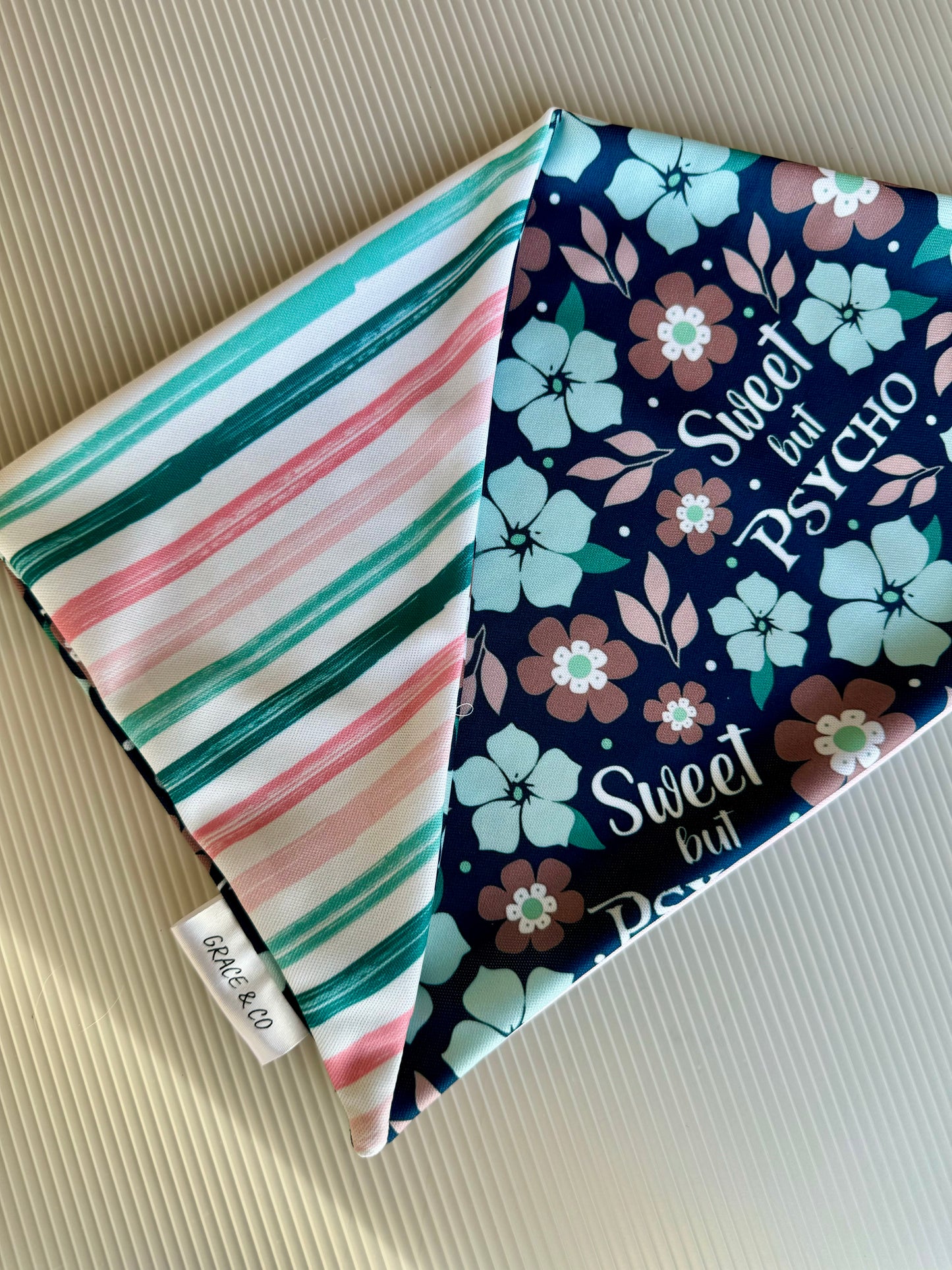 Sweet But A Psycho, 2 in 1 Dog Bandana