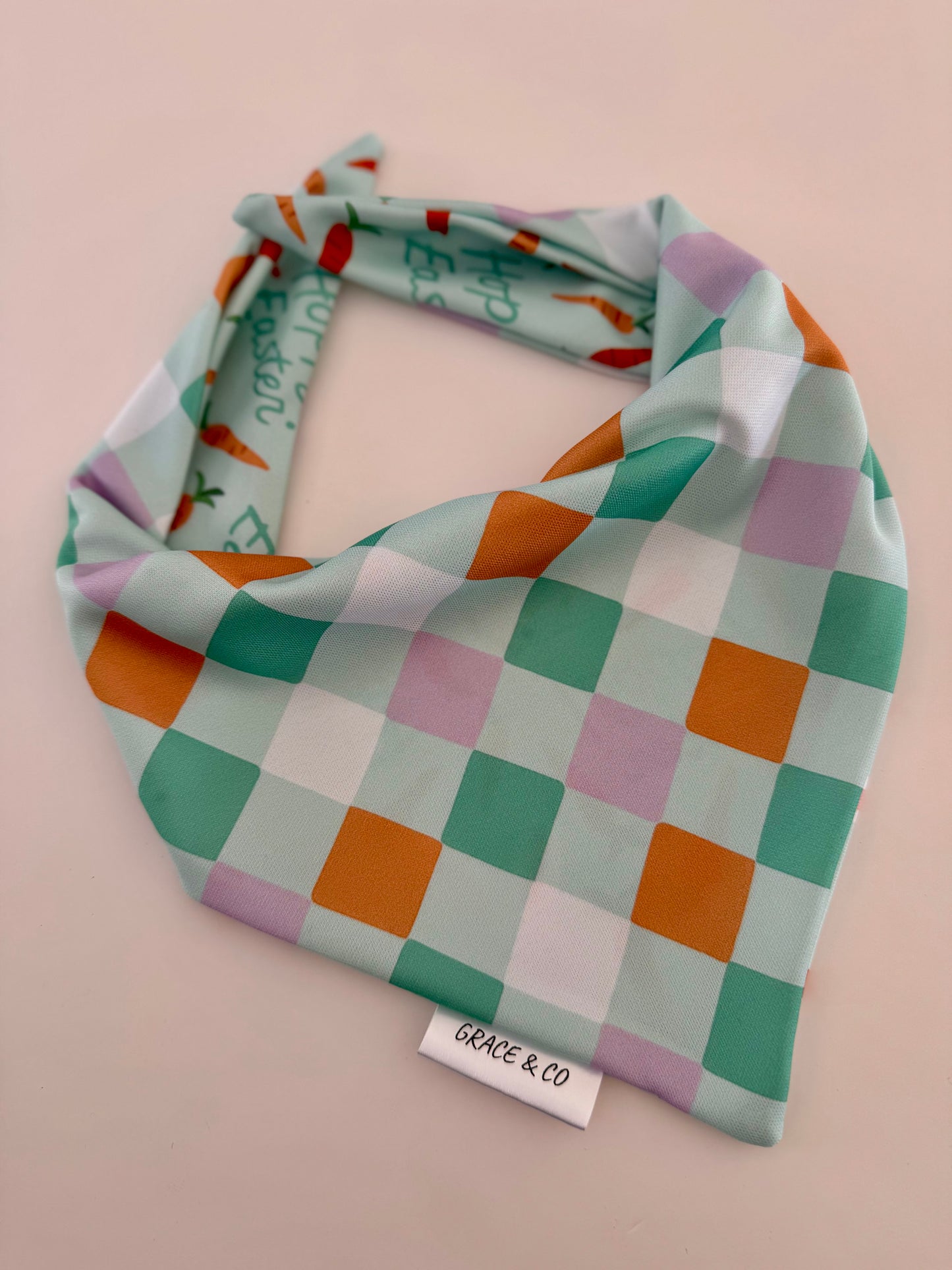 Hoppy Easter: 2 in 1 Double Sided Dog Bandana