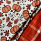 Autumn Leaves & Acorns; 2 in 1 Double Sided Dog Bandana; water resistant