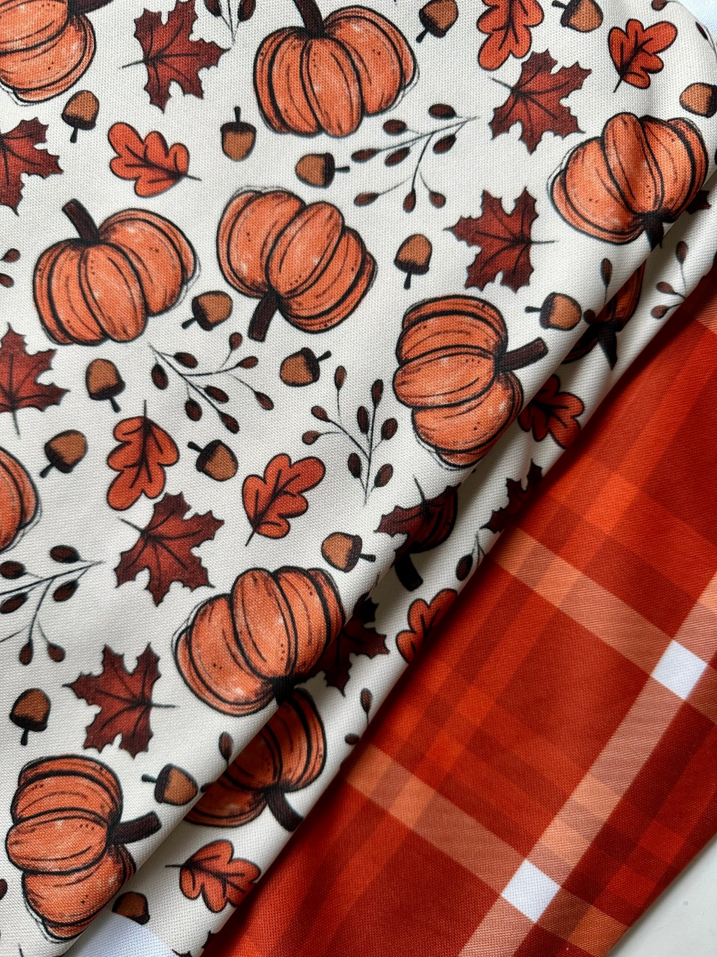 Autumn Leaves & Acorns; 2 in 1 Double Sided Dog Bandana; water resistant