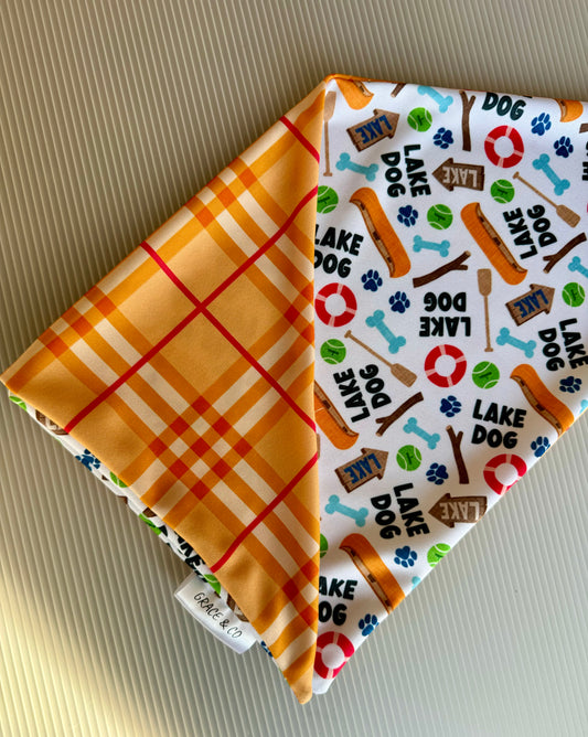 Lake Dog, 2 in 1 Dog Bandana
