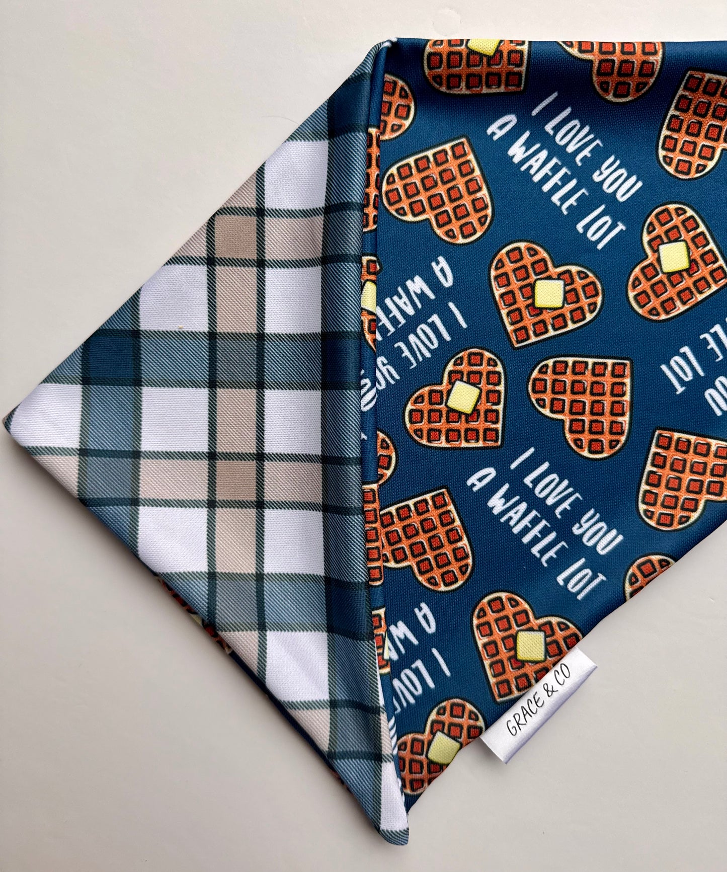 I Love You A Waffle Lot: 2 in 1 Pup Valentines Bandana