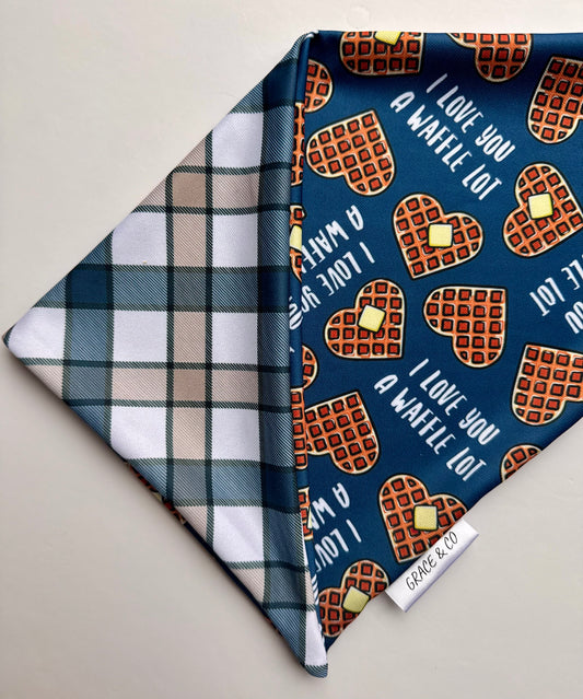 I Love You A Waffle Lot: 2 in 1 Pup Valentines Bandana