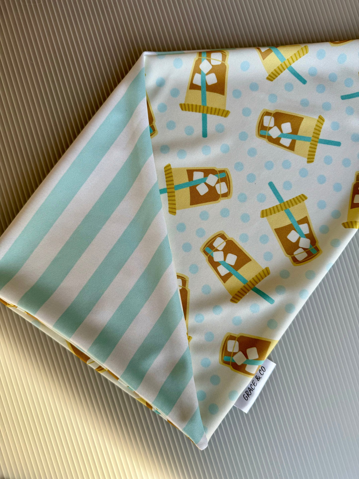 Summer Ice Coffee: Reversible, 2 in 1 Dog Bandana