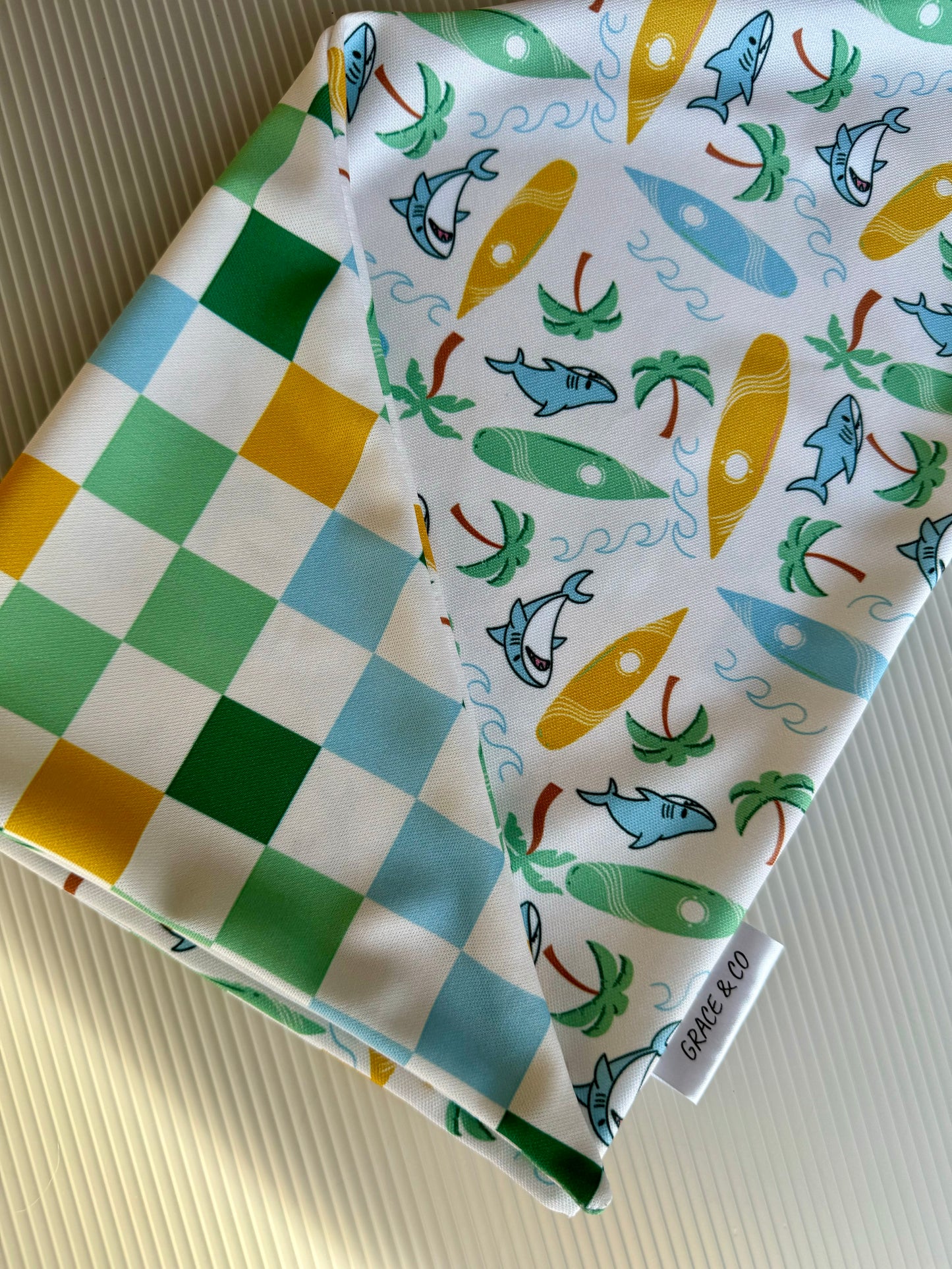 Beach Shark: Reversible, 2 in 1 Dog Bandana