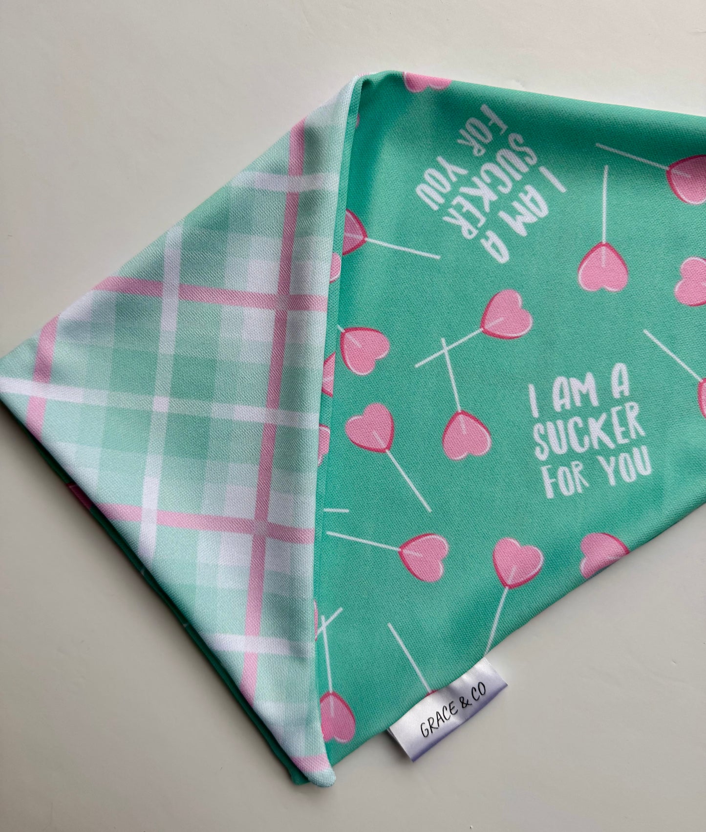 I’m A Sucker For You; 2 in 1 Pup Bandana