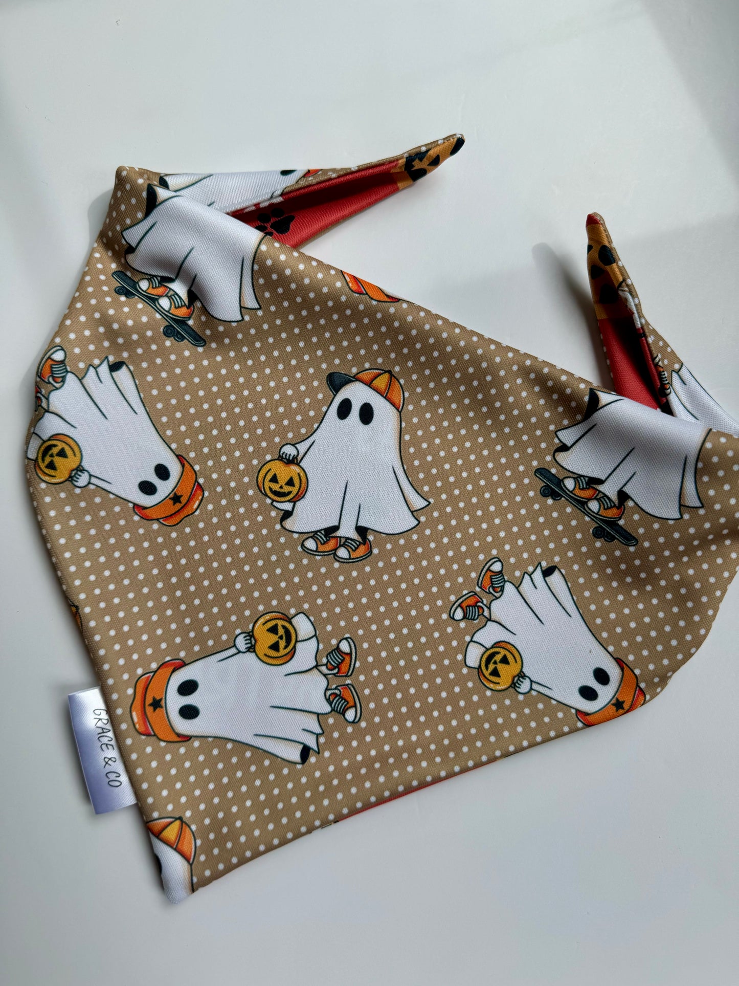 Paws Off My Treats; 2 in 1 Halloween Dog Bandana