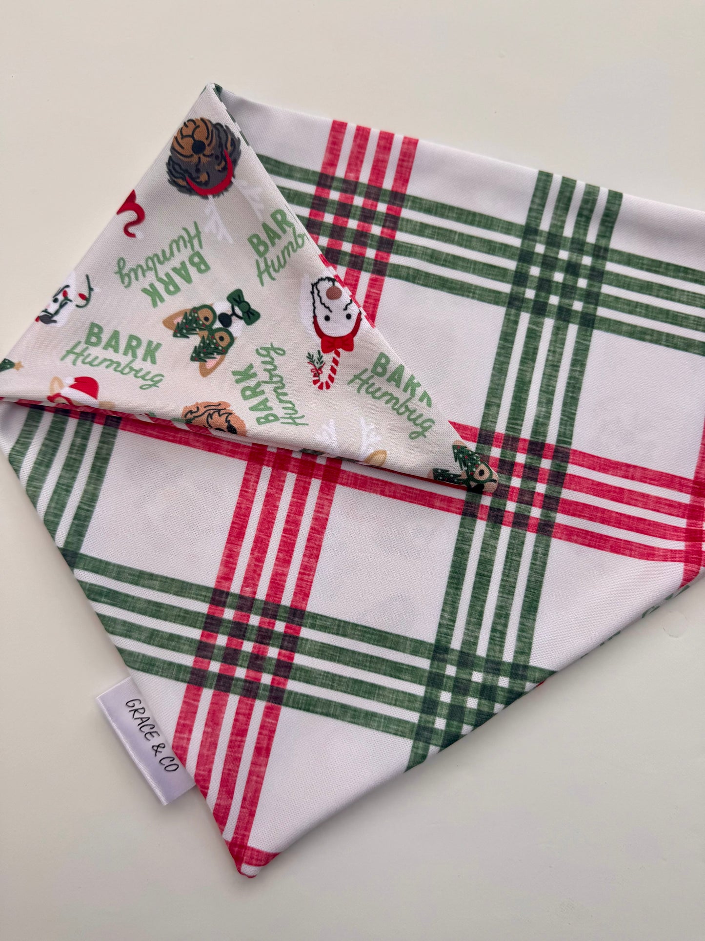 Bark Humbug: 2 in 1, double sided dog bandana
