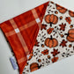 Autumn Leaves & Acorns; 2 in 1 Double Sided Dog Bandana; water resistant