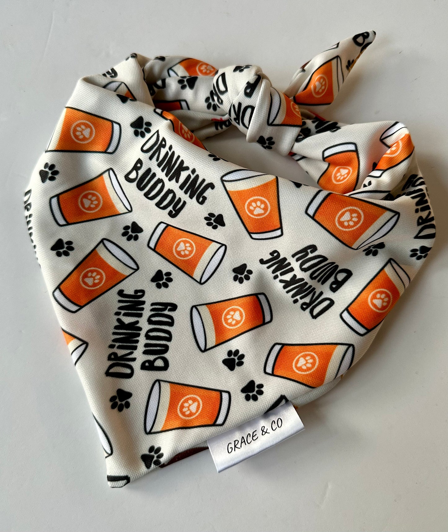 Drinking Buddy, 2 in 1 Dog Bandana