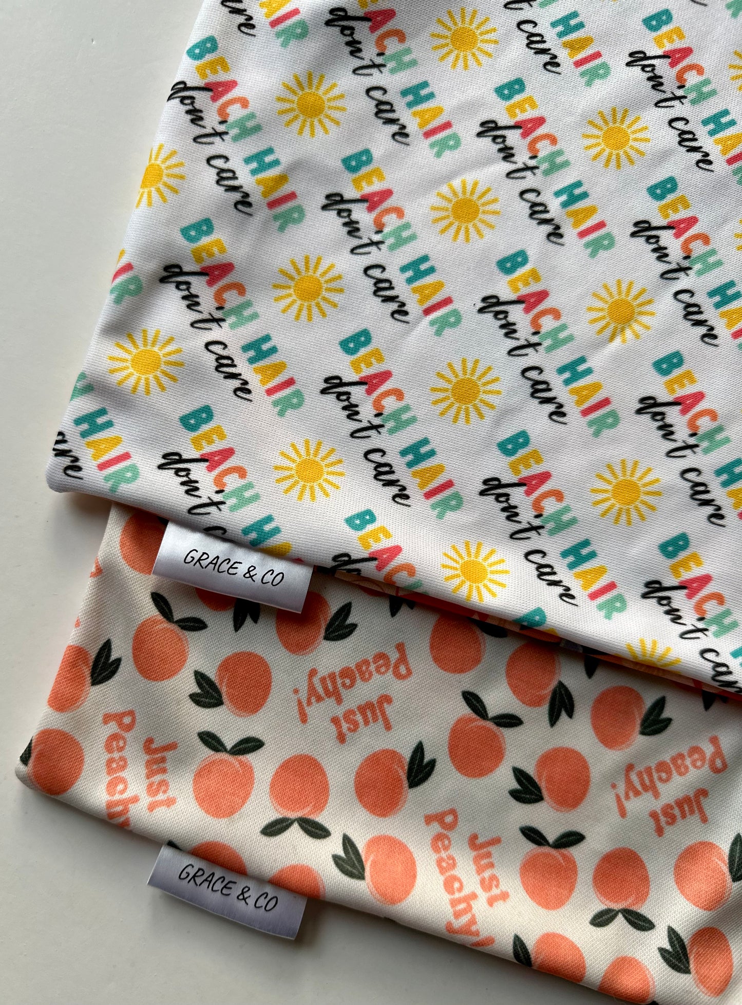 Beach Hair Don’t Care, 2 in 1 dog bandana: water resistant