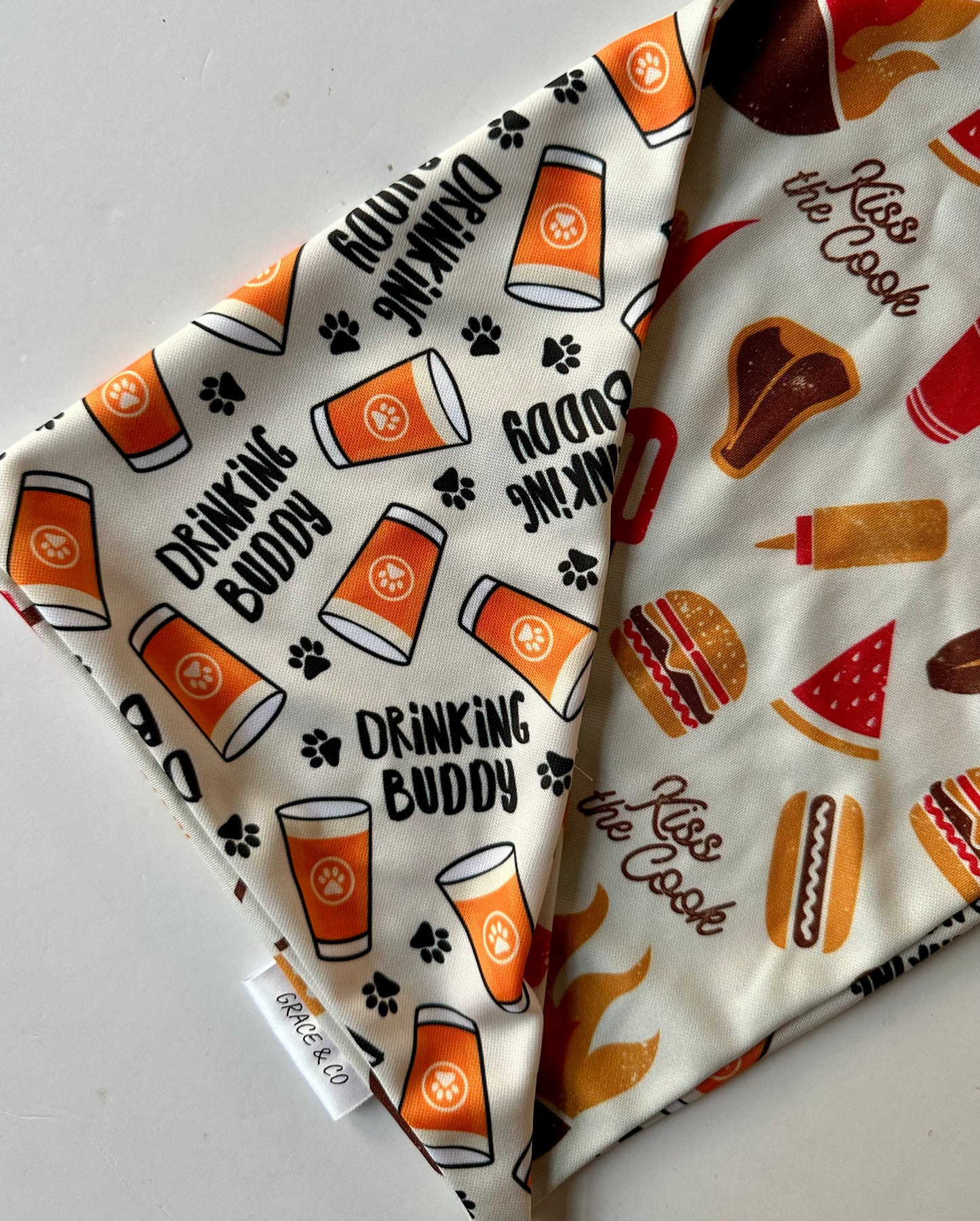 Drinking Buddy, 2 in 1 Dog Bandana