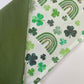 Rainbows & Lucky Clovers, Double Sided Bandana w/ Brass Snaps