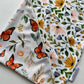 Spring Flowers and Butterflies, Double Sided Dog Bandana w/ Brass Snaps
