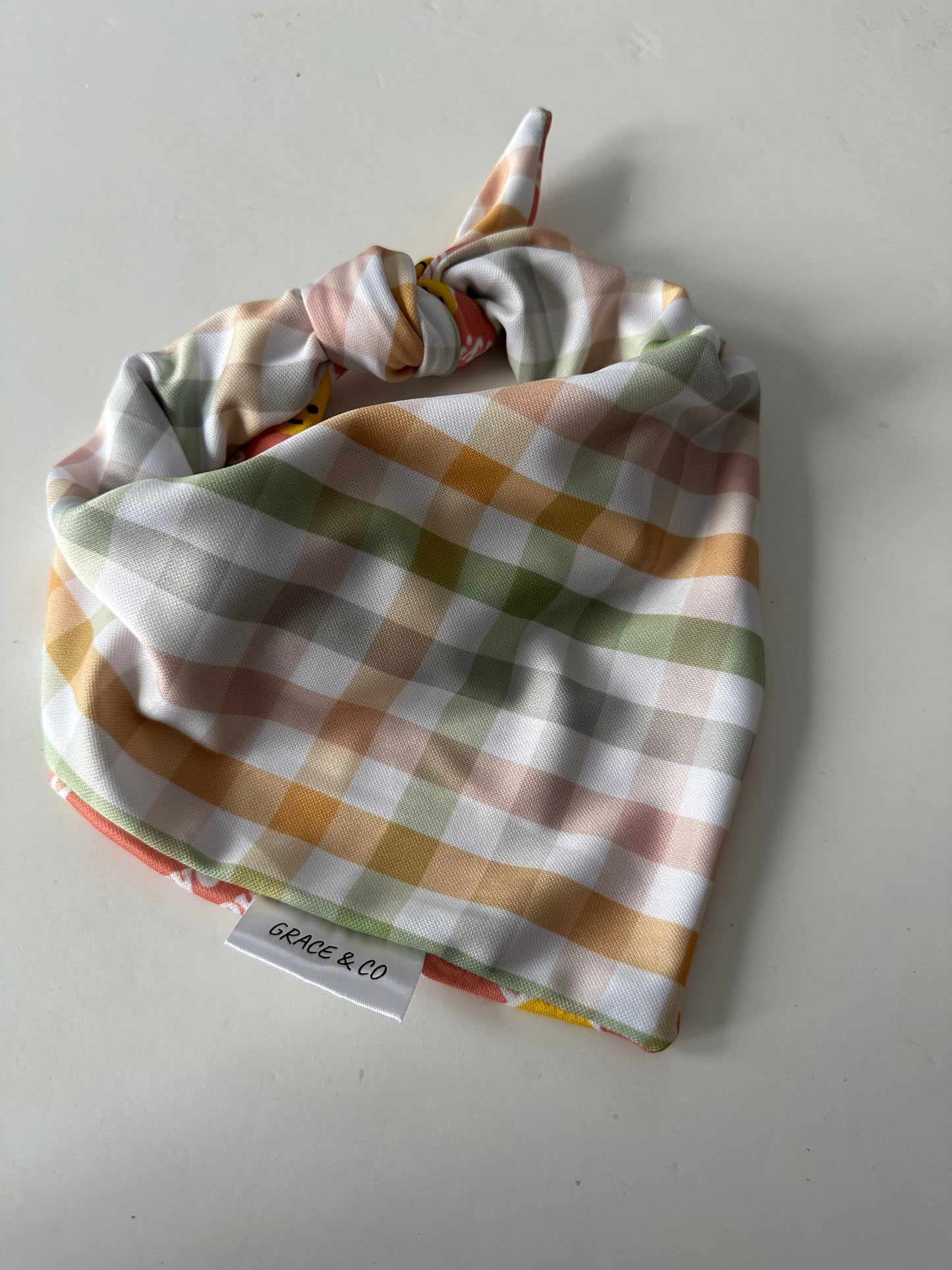 Don't Worry, Be Hoppy Double Sided Bandana w/ Brass Snaps