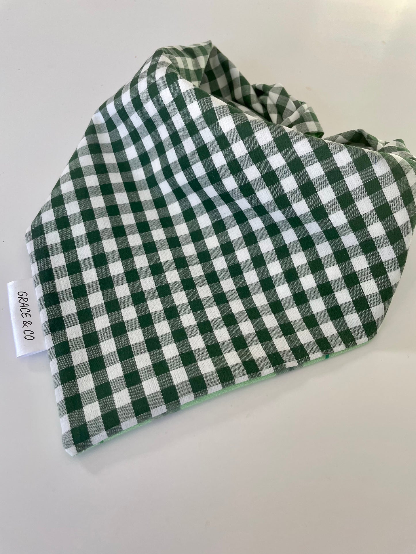 Lucky Horse Shoes, Double Sided Dog Bandana w/ Brass Snaps