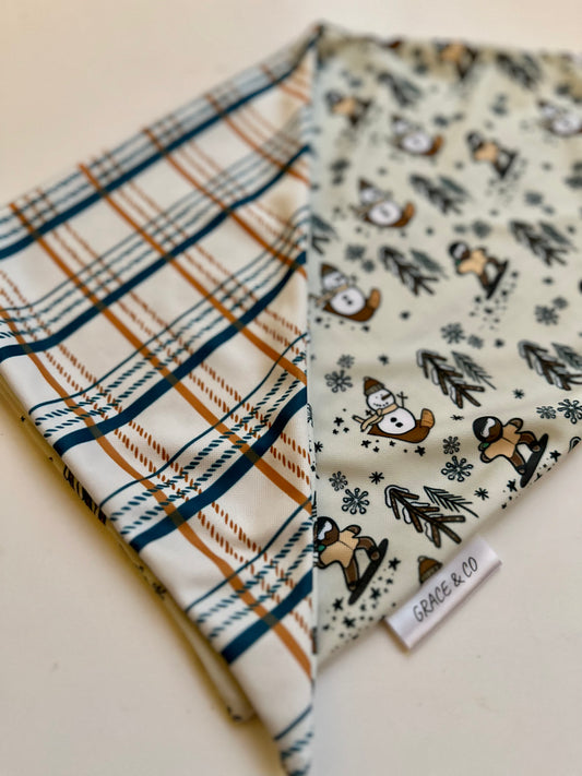 Snowboarding SnowMen & Gingerbread Man