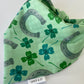 Lucky Horse Shoes, Double Sided Dog Bandana w/ Brass Snaps