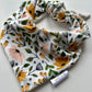 Spring Flowers and Butterflies, Double Sided Dog Bandana w/ Brass Snaps